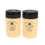 Multi-purpose storage container set for sugar, tea, coffee, and spices