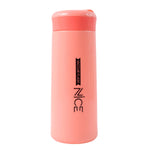 Reusable pink plastic water bottle for eco-friendly hydration