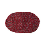 Red braided welcome mat with non-slip backing