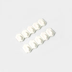 Illustration showing easy peel-and-stick installation steps for the adhesive wall hooks.