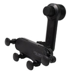 Universal car phone holder designed to fit various horizontal and vertical air vent types.
