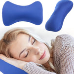 Close-up of the plush microbead filling in the neck pillow.