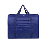 Storage bag with transparent panel showing contents inside