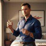 Elegant white perfume bottle for men