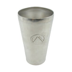 The stainless steel travel mug showcased with its secure, spill-proof lid.