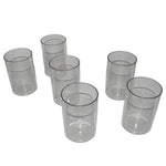 Break-resistant crystal clear plastic tumblers for safe drinking
