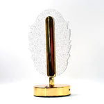 Decorative feather shape crystal lamp with USB charging cable