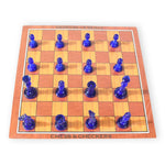 Side view of the versatile family board game set with different game options.