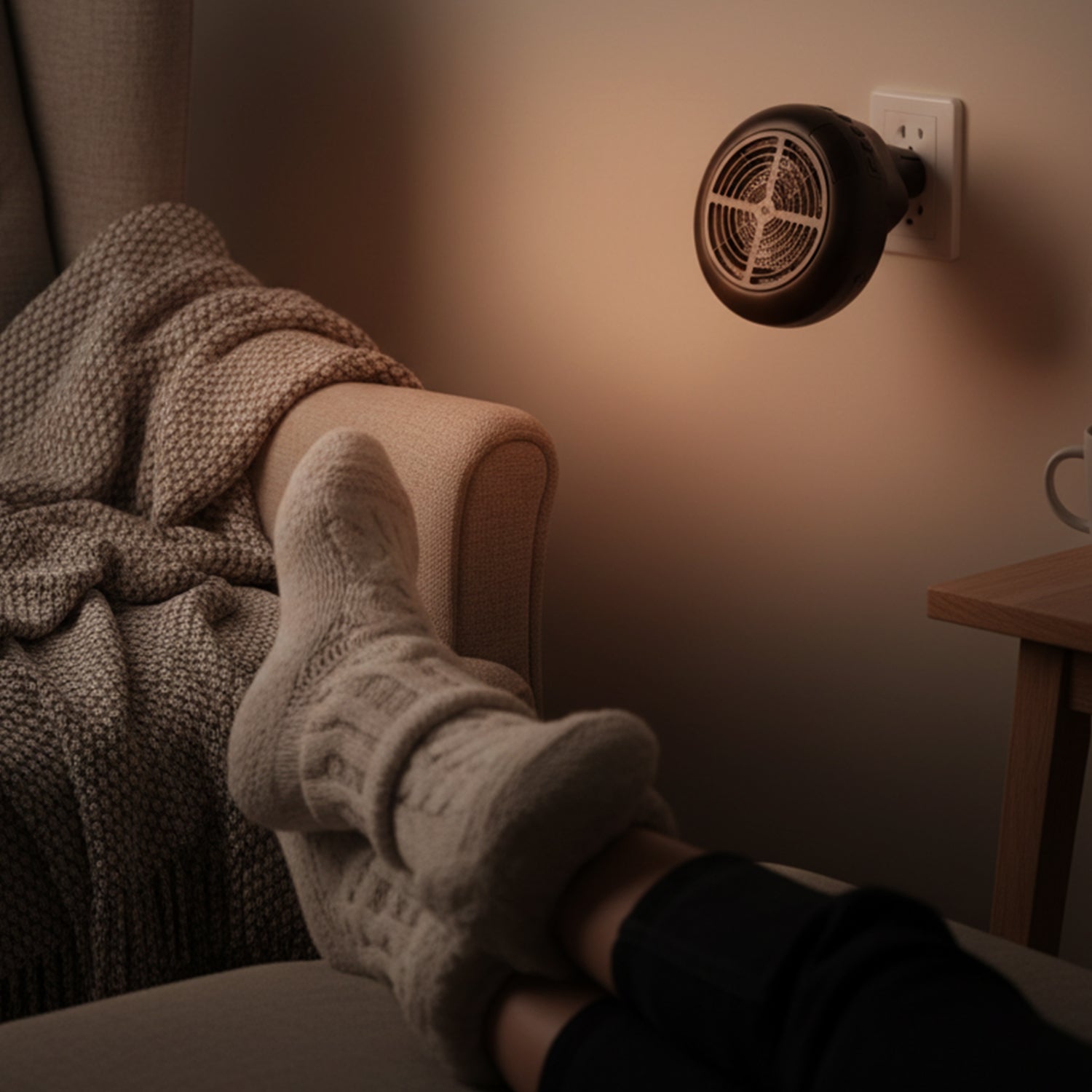 900 watt electric heater with adjustable temperature control