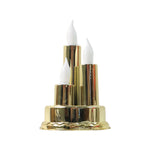 Battery operated LED flameless candle lamp with triple glowing candles