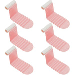Anti-slip ribbed design bed sheet clips in use for secure sheet hold
