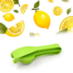 Hand holding the Quickslice 2-in-1 lemon squeezer, showing its comfortable usage.