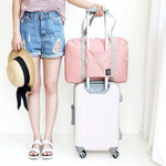 Compact Foldable Travel Bag neatly folded for easy storage or transport.