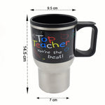 Top view of the Fervent travel mug's lid, showing its spill-resistant design.
