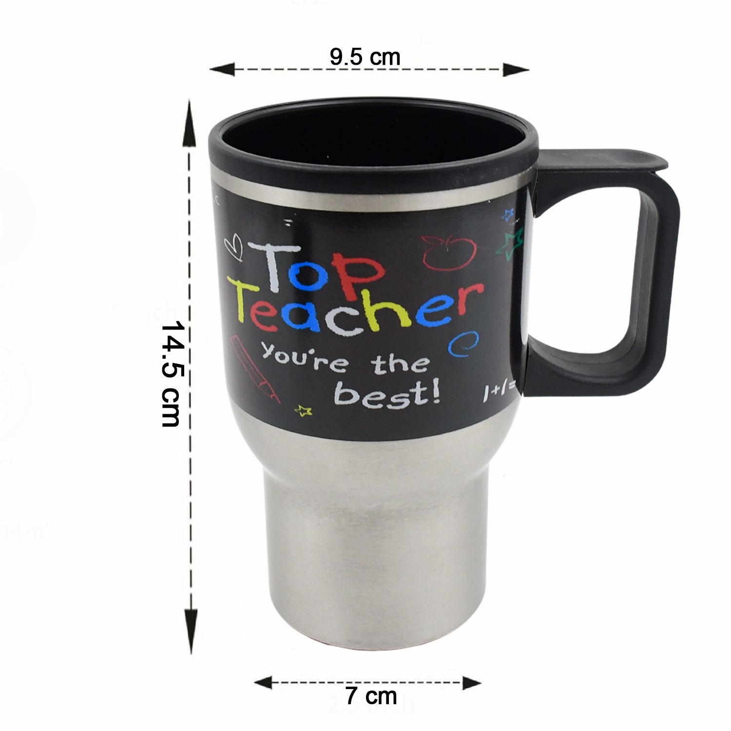 Top view of the Fervent travel mug's lid, showing its spill-resistant design.
