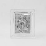 Silver embossed Lord Ganesha decorative photo frame as puja accessory