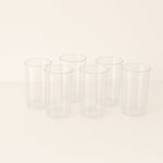 Transparent reusable plastic tumblers ideal for cocktails and beverages