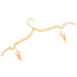 Plastic adjustable clothes hanger designed for durability and convenience