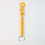 Ret retractable key holder showing metal split ring and sturdy carabiner