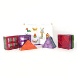Magnetic building tile set components for educational play