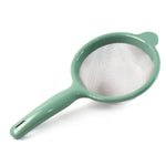 Multipurpose stainless-steel kitchen strainer for straining, sifting, and rinsing
