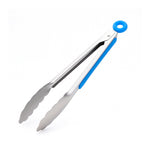 Kitchen serving tong with heat-resistant silicone grip