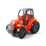 Durable plastic kids tractor toy with sturdy construction and colorful finish
