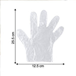 Pack of 100 disposable plastic gloves, durable and easy to wear