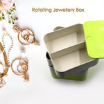 Top-down view of the Rotating Jewelry Box, highlighting its compact and functional design.
