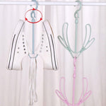 Organivo shoe drying hanger demonstrating its capacity for various shoe types.