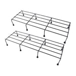 VerdantVista metal rectangle flower plant stand holding several flower pots