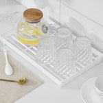 Compact plastic storage shelf rack organizer with hollow design