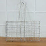 Heavy-duty stainless steel grill basket suitable for camping and picnics
