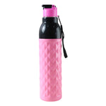 Water bottle with flip-top lid open showcasing leakproof design