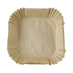 Square paper tray liners for frying and roasting