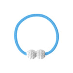 Detailed view of braided polyester rope and strong magnet on curtain tieback