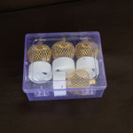 Decorative apple LED candles adding a touch of elegance to a festive setting.