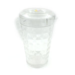 Mocktail PET Plastic Jug filled with ice and lemon slices, showcasing its capacity for refreshing beverages.