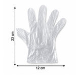 Packaging of disposable plastic gloves for hygienic tasks