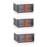 Modular black and white wardrobe storage organizer with moveable wheels