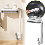Wall mounted kitchen scrub brush and organizer set for cleaning