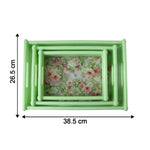 Colorful Floral Printed Serving Tray Set
