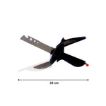 The black clever cutter securely closed with its safety latch for storage.