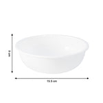 Deep round white plastic bowl ideal for serving and mixing