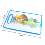 Durable, knife friendly plastic chopping board with fruit design