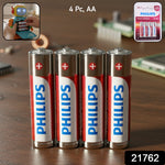 Close-up of AA alkaline batteries for household electronic devices