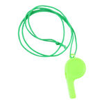 Durable plastic outdoor safety whistle with lanyard