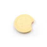 An open biscuit notebook showing its blank, smooth pages, ideal for drawing or notes.