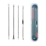 Compact portable case for hygienic storage of blackhead remover tools