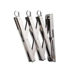 Close-up of the durable stainless steel bracket and mounting hardware for the clothes rail.